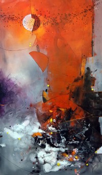 Zohaib Rind, 30 x 54 Inch, Acrylic on Canvas, Abstract Painting, AC-ZR-322